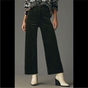 Maeve Anthropologie The Colette Corduroy Wide Leg Cropped Pants 24